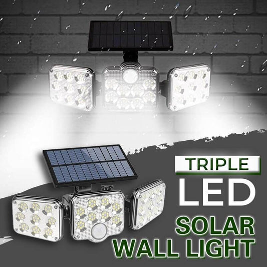 💥50% DE DESCUENTO SOLO HOY⏰¡DATE PRISA!🔥Luz solar de pared con triple LED
