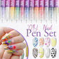 🎁Oferta Caliente: 49% de Descuento⏳Set de Plumas para Arte de Uñas de 12 Colores