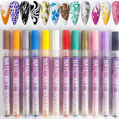 🎁Oferta Caliente: 49% de Descuento⏳Set de Plumas para Arte de Uñas de 12 Colores