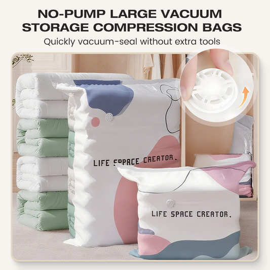 No-Pump Large Vacuum Storage Compression Bags-50% OFF
